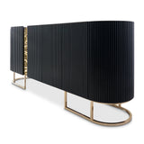 Lisbon Silken Matte Black Console Table - Ornate Home