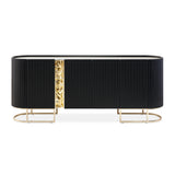 Lisbon Silken Matte Black Console Table - Ornate Home