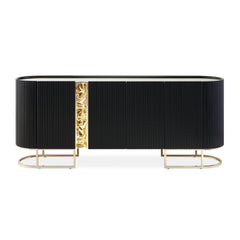 Lisbon Silken Matte Black Console Table - Ornate Home