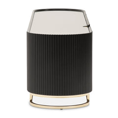 Lisbon Silken Matte Black Media Cabinet - Ornate Home