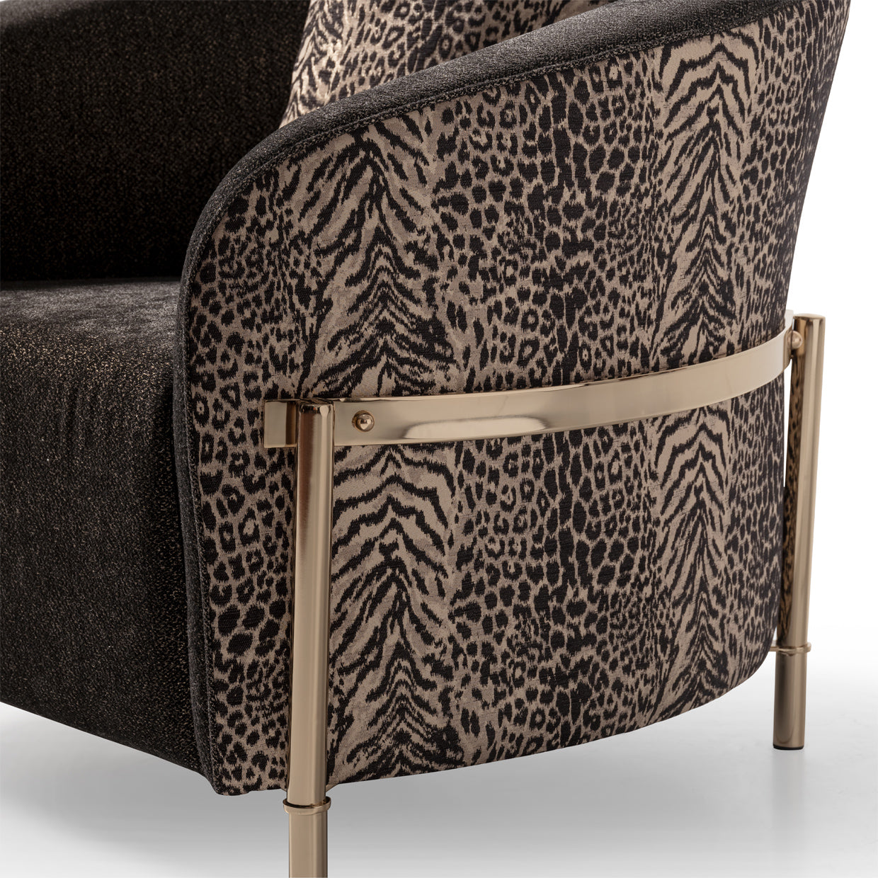 Lisbon Silken Matte Black/Onyx Accent Chair - Ornate Home