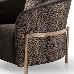 Lisbon Silken Matte Black/Onyx Accent Chair - Ornate Home