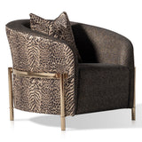 Lisbon Silken Matte Black/Onyx Accent Chair - Ornate Home