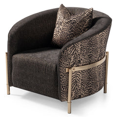 Lisbon Silken Matte Black/Onyx Accent Chair - Ornate Home