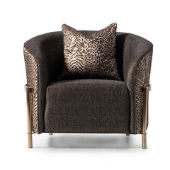Lisbon Silken Matte Black/Onyx Accent Chair - Ornate Home