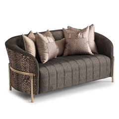 Lisbon Silken Matte Black/Onyx Loveseat - Ornate Home