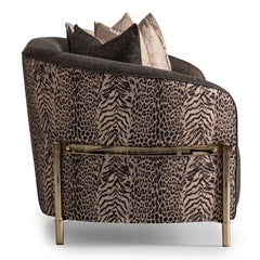 Lisbon Silken Matte Black/Onyx Loveseat - Ornate Home