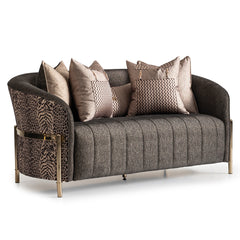 Lisbon Silken Matte Black/Onyx Loveseat - Ornate Home