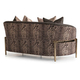 Lisbon Silken Matte Black/Onyx Loveseat - Ornate Home
