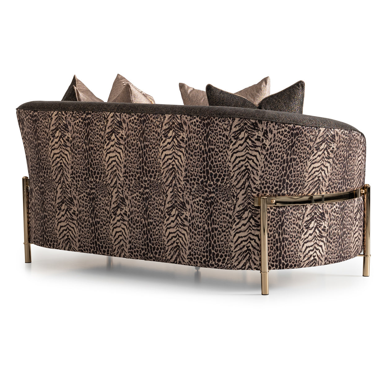 Lisbon Silken Matte Black/Onyx Loveseat - Ornate Home