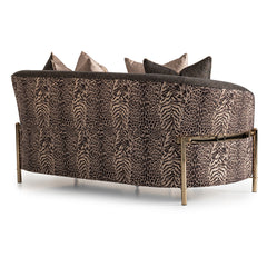 Lisbon Silken Matte Black/Onyx Loveseat - Ornate Home