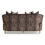 Lisbon Silken Matte Black/Onyx Loveseat - Ornate Home