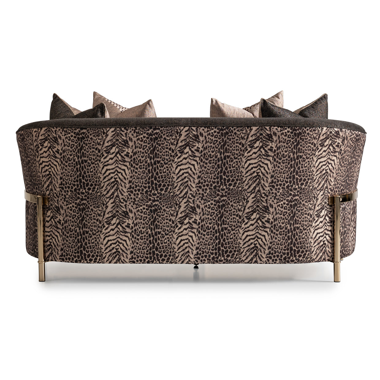 Lisbon Silken Matte Black/Onyx Loveseat - Ornate Home