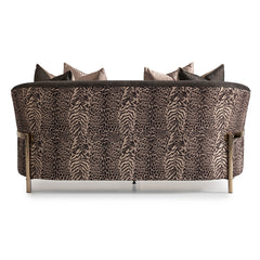 Lisbon Silken Matte Black/Onyx Loveseat - Ornate Home