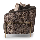 Lisbon Silken Matte Black/Onyx Loveseat - Ornate Home