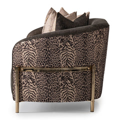 Lisbon Silken Matte Black/Onyx Loveseat - Ornate Home