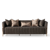 Lisbon Silken Matte Black/Onyx Sofa - Ornate Home