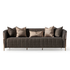 Lisbon Silken Matte Black/Onyx Sofa - Ornate Home