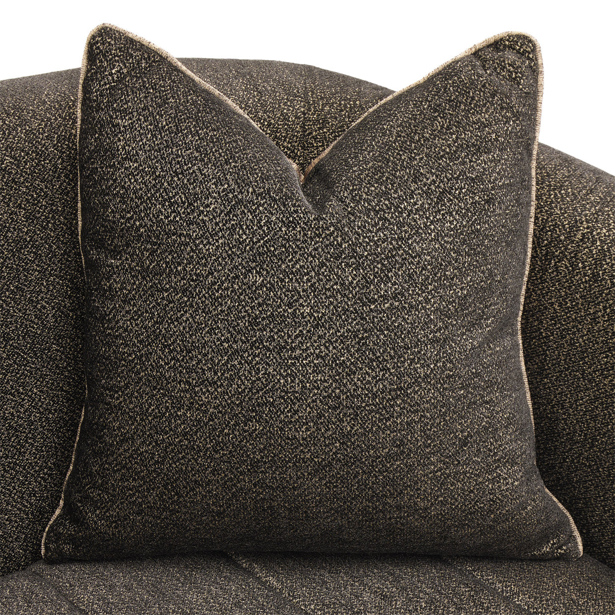 Lisbon Silken Matte Black/Onyx Sofa - Ornate Home
