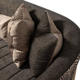 Lisbon Silken Matte Black/Onyx Sofa - Ornate Home