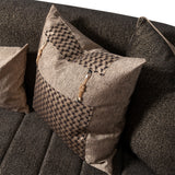 Lisbon Silken Matte Black/Onyx Sofa - Ornate Home