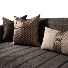 Lisbon Silken Matte Black/Onyx Sofa - Ornate Home