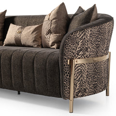 Lisbon Silken Matte Black/Onyx Sofa - Ornate Home