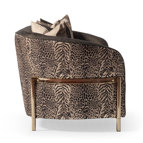 Lisbon Silken Matte Black/Onyx Sofa - Ornate Home