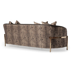 Lisbon Silken Matte Black/Onyx Sofa - Ornate Home
