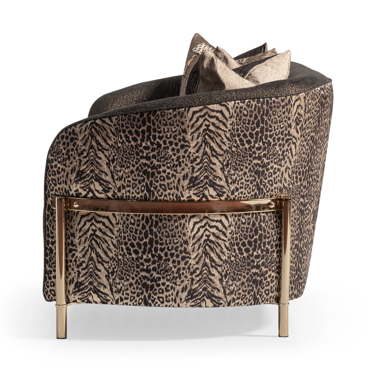 Lisbon Silken Matte Black/Onyx Sofa - Ornate Home