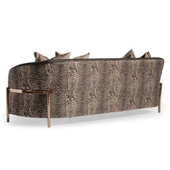 Lisbon Silken Matte Black/Onyx Sofa - Ornate Home