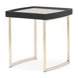 Lisbon Silken Matte Black Side Table - Ornate Home