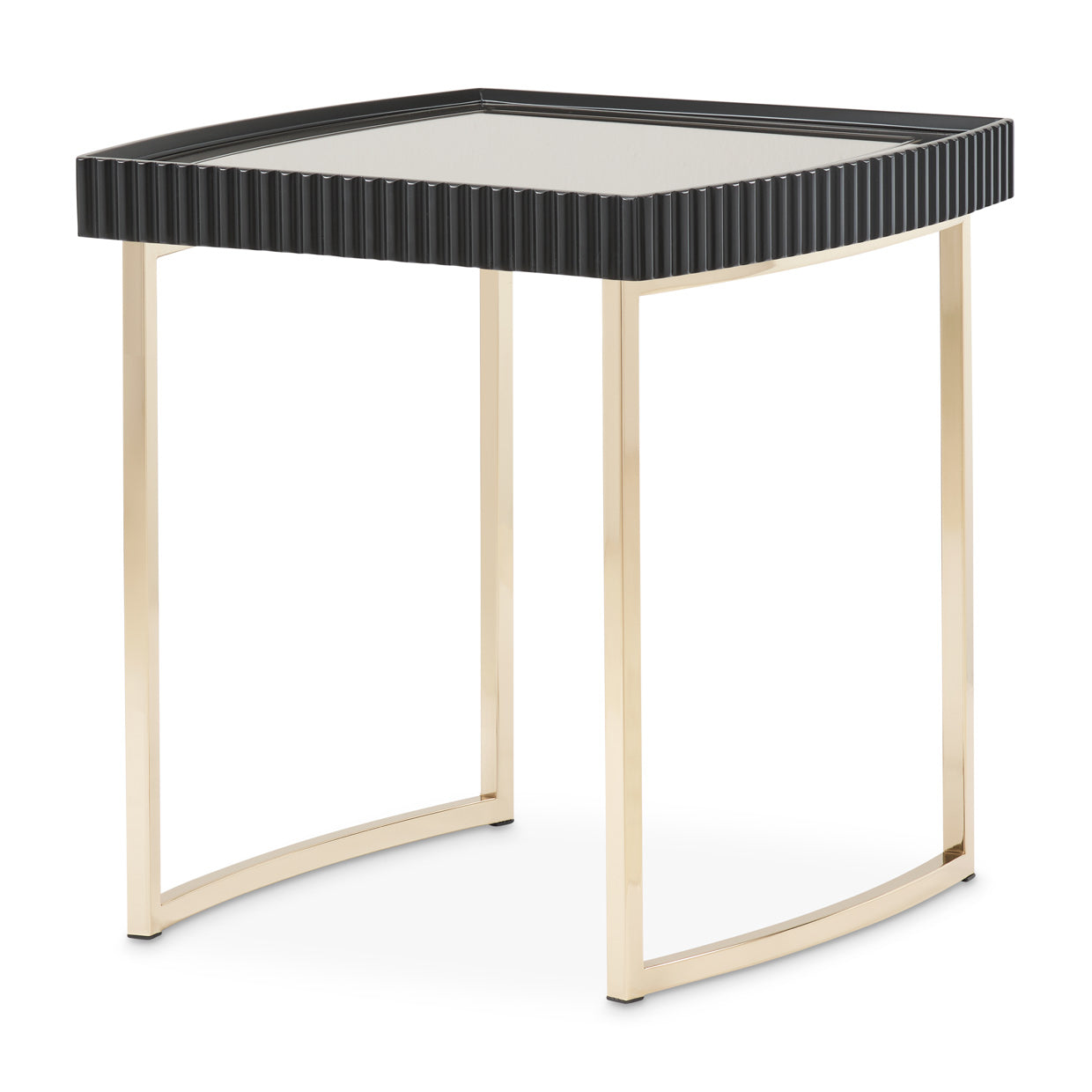 Lisbon Silken Matte Black Side Table - Ornate Home