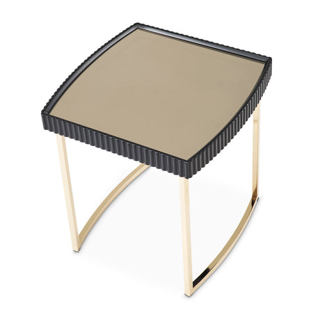 Lisbon Silken Matte Black Side Table - Ornate Home