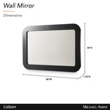 Lisbon Silken Matte Black Wall Mirror - Ornate Home