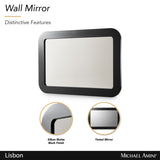 Lisbon Silken Matte Black Wall Mirror - Ornate Home