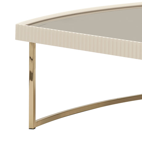 Lisbon Silken Matte Cream Cocktail Table - Ornate Home