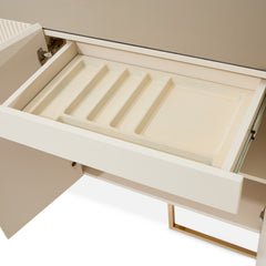 Lisbon Silken Matte Cream Console Table - Ornate Home