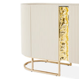 Lisbon Silken Matte Cream Console Table - Ornate Home