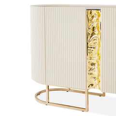Lisbon Silken Matte Cream Console Table - Ornate Home