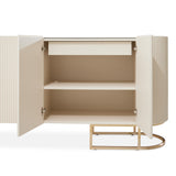 Lisbon Silken Matte Cream Console Table - Ornate Home
