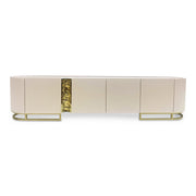 Lisbon Silken Matte Cream Media Cabinet - Ornate Home