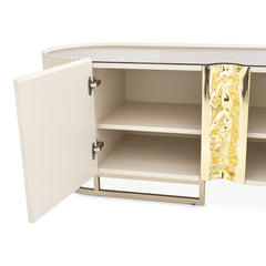 Lisbon Silken Matte Cream Media Cabinet - Ornate Home