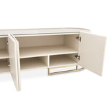Lisbon Silken Matte Cream Media Cabinet - Ornate Home