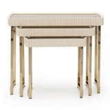 Lisbon Silken Matte Cream Nesting Tables (Set of 3) - Ornate Home