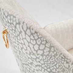Lisbon Silken Matte Cream/Opal Dining Arm Chair - Ornate Home