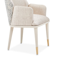 Lisbon Silken Matte Cream/Opal Dining Arm Chair - Ornate Home