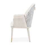 Lisbon Silken Matte Cream/Opal Dining Arm Chair - Ornate Home