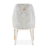 Lisbon Silken Matte Cream/Opal Dining Arm Chair - Ornate Home