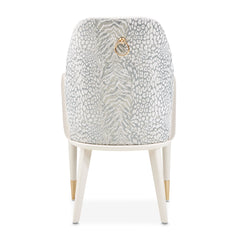 Lisbon Silken Matte Cream/Opal Dining Arm Chair - Ornate Home
